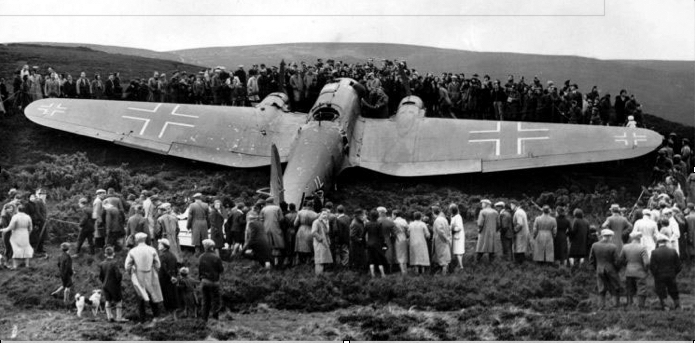 The Kidlaw Heinkel and curious locals